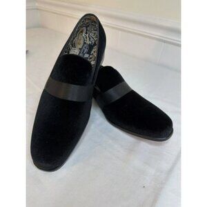After Midnight Mens Velvet Slip On Dress Loafers Shoes Black Size 8